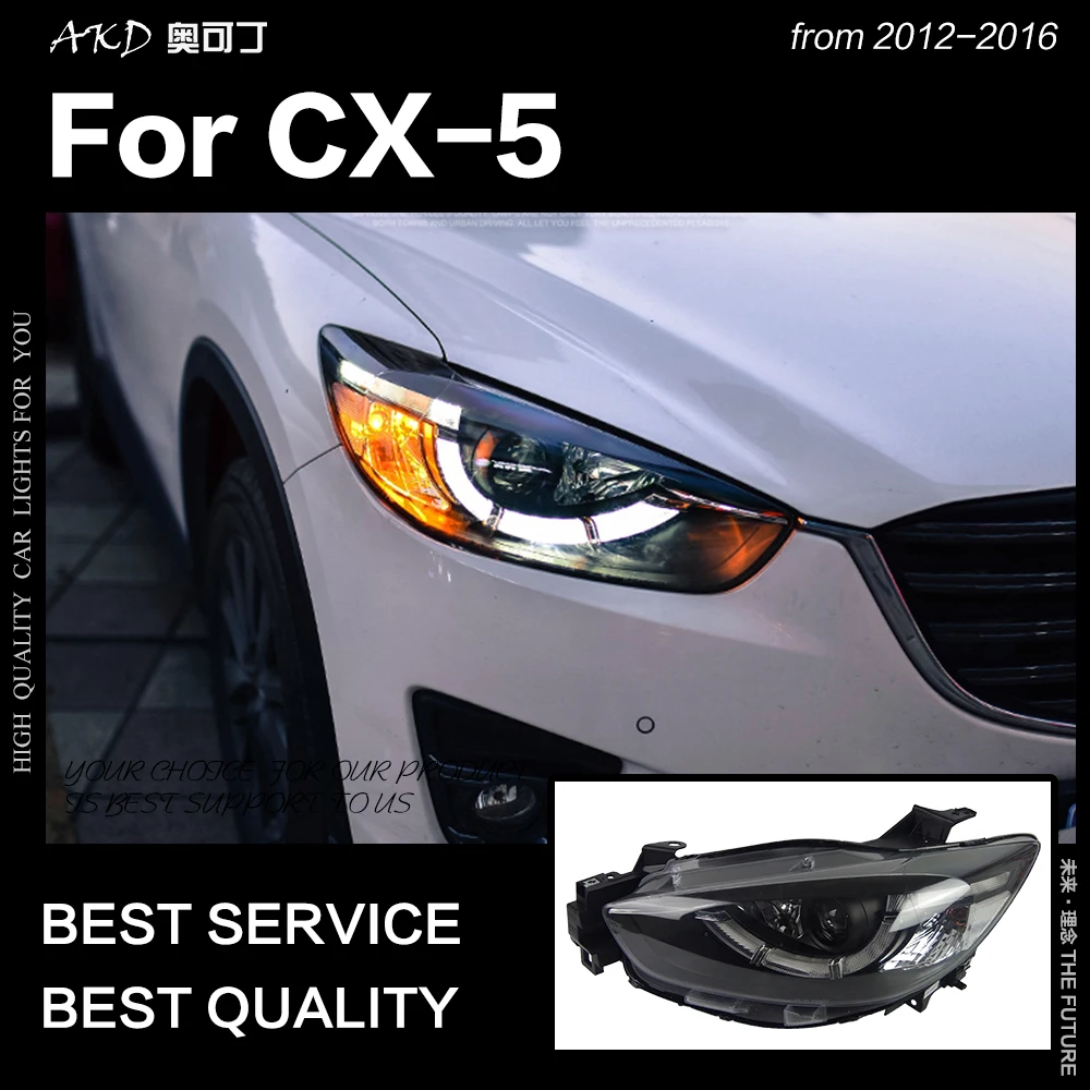 Автомобильная фара AKD для Mazda CX-5 головная лампа 2012-2016 CX5 светодиодная Angel Eye DRL Hid
