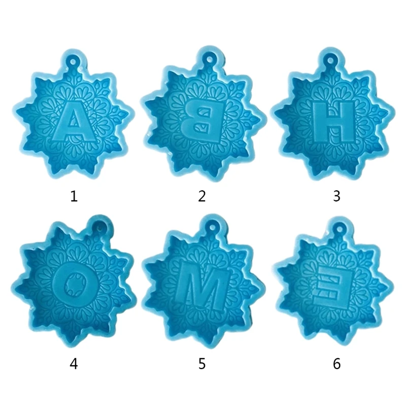 

Keyring Epoxy Resin Mold Letter Keychain Casting Silicone Mould DIY Crafts Jewelry Pendant Making Tools