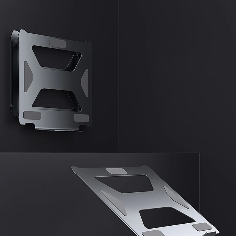 

Adjustable Aluminum Ergonomic Laptop Tray Double-Layer Laptop Stand Base Lifter for Tablet Laptop Ventilation