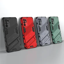 PUNK Case For Reno 6 Cover For OPPO Reno 6 Funda Shell Barcket Hard PC Shockproof Phone Bumper For  OPPO Reno 6