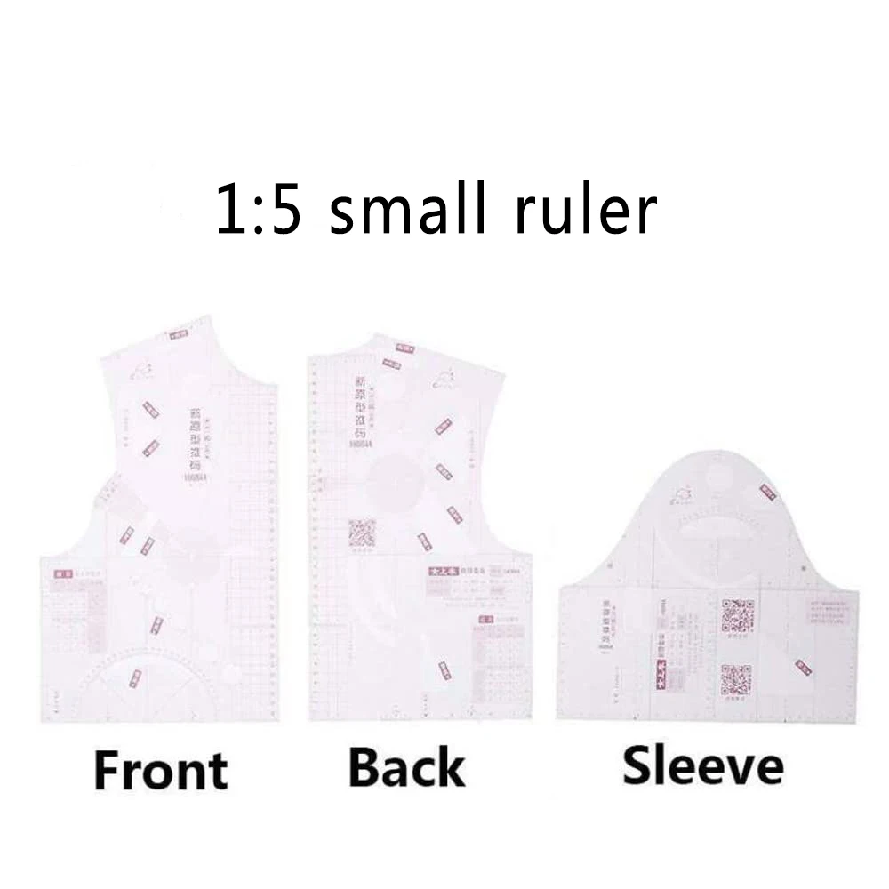 1:5Mini Clothing Design Ruler Drawing Template Pattern Making Measuring Fabric Tailor Sewing Tools | Дом и сад