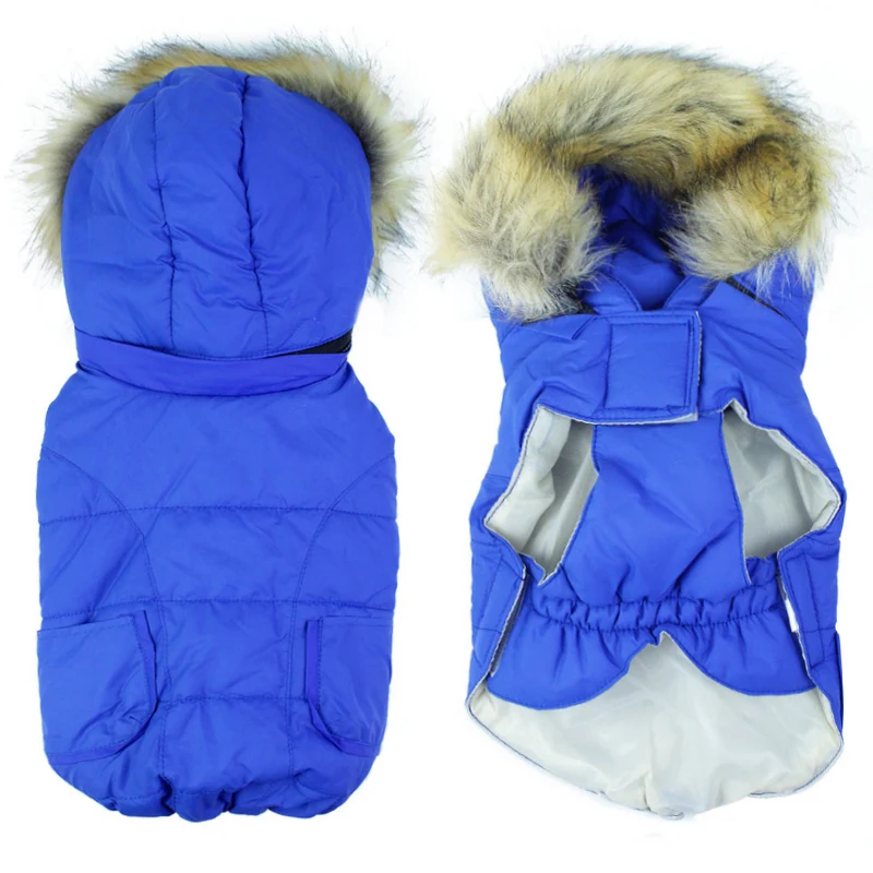 Зимняя одежда для собак пальто куртка маленьких кошек хлопковая Одежда питомцев