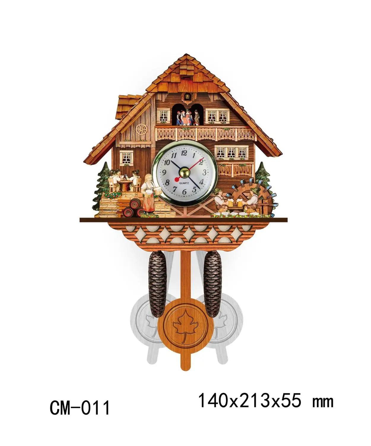Часы-куклы с немецким черным лесом в скандинавском ретро-стиле деревянные