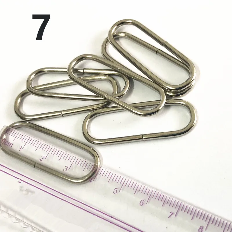 NO7 38mm Silver 50 шт. металлическое овальное кольцо пряжки для наручных часов аксессуары для рукоделия Швейные 16 мм 20 мм 25 мм 32 мм 35 мм 38 мм 50 мм 65 мм кожаные сумки с заклепками - Цвет: NO7 38mm Silver