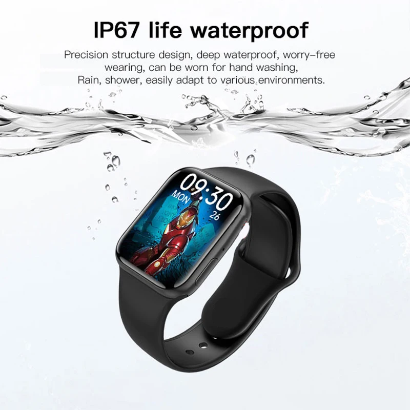 Смарт-часы M16 Plus 1 75 дюйма полный сенсорный экран IWO Series 6 44 мм Bluetooth звонок пароль