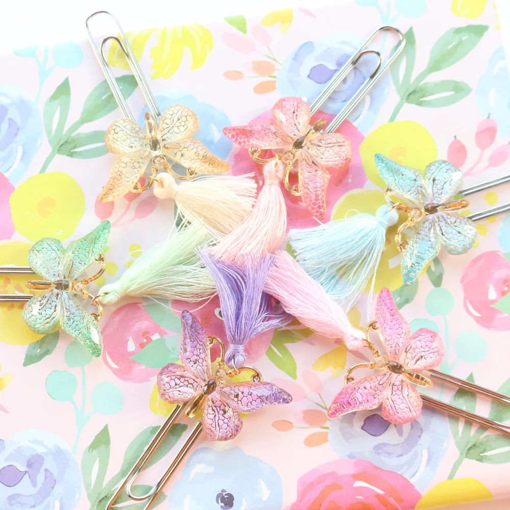 Domikee новый милый дизайн &quotБабочка&quot офисные школьные металлическая Закладка