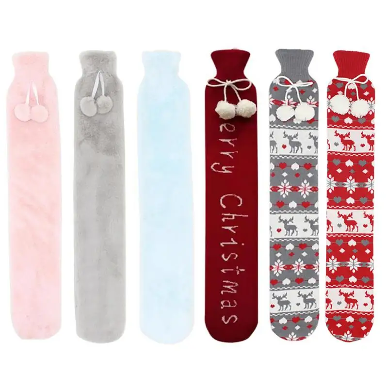 Очень длинная сумка для бутылок с горячей водой вязаным съемным чехлом талии рук