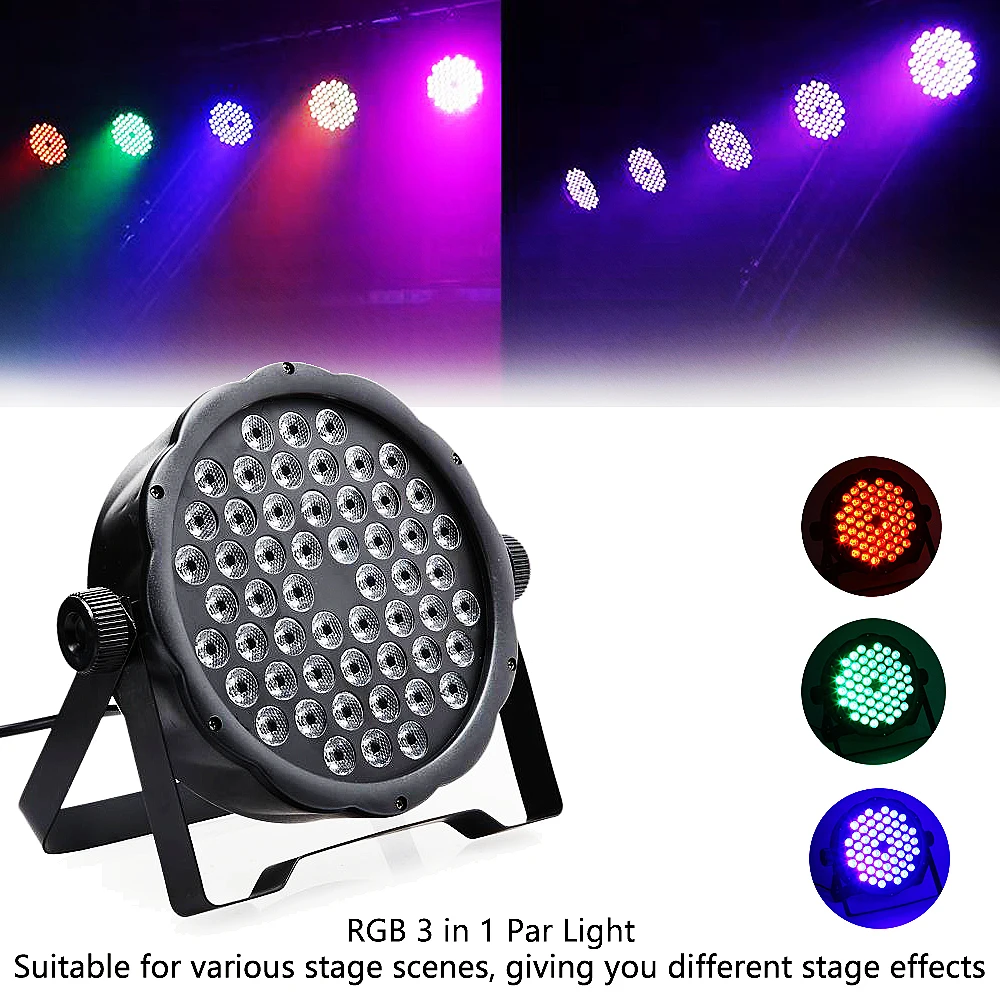 

Led Par Licht 54X3W UV Rgbw/3 in1 RGB DMX512 Platte Par Discoteca DJ Bruiloft Christmas Decorations Party Lights Iluminacao