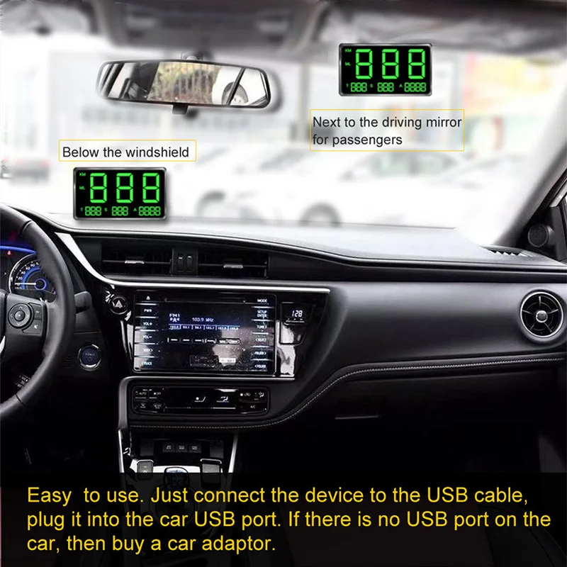 HUD Автомобильный дисплей gps измеритель скорости измерение скорости будильник пробег Высота часы автозапчасти XC-129