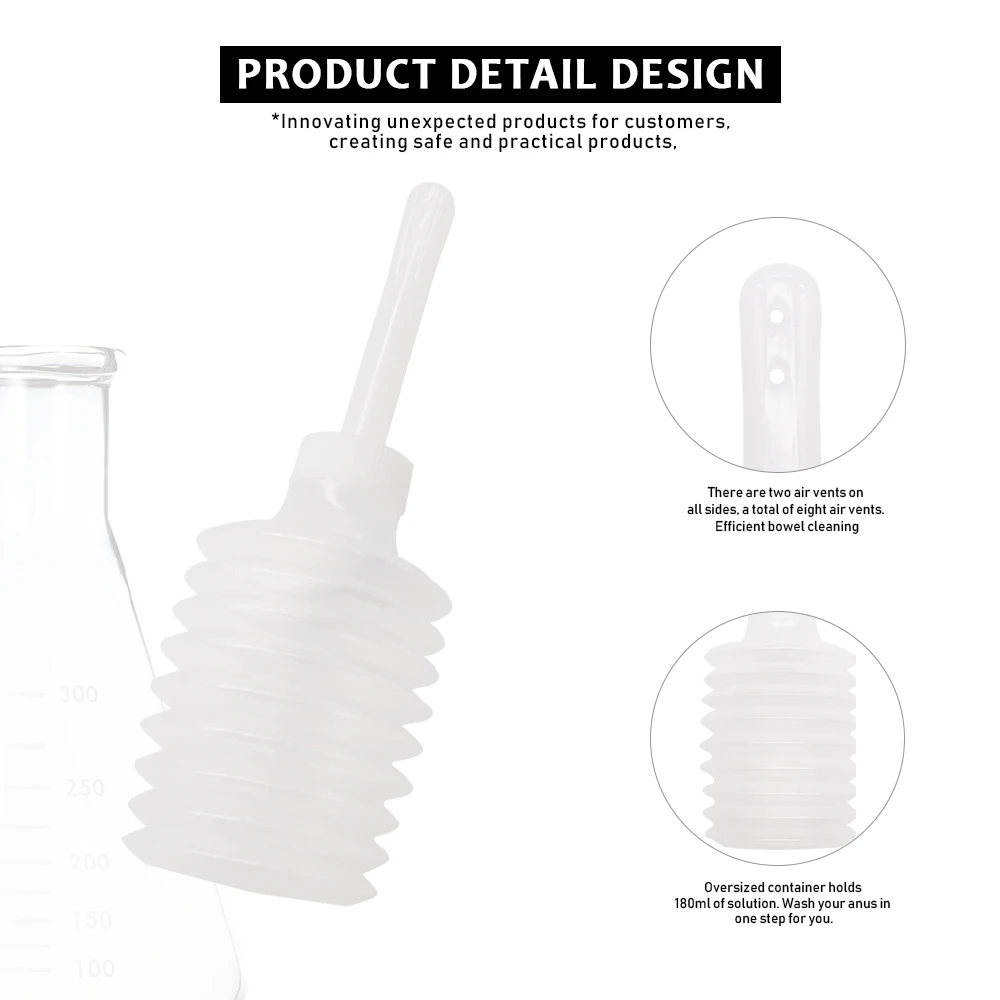 100ML Hygiene Vagina Anal Cleaner Attachment Cleaning Tube Enema Sex Toys for Women Men Gay Washer Couple Game | Красота и здоровье