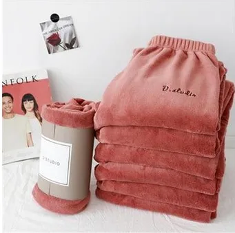 CALOFE зимние плюшевые штаны для отдыха женская домашняя пижама пижамные с