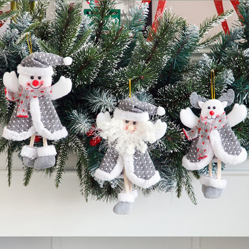 

Украшения для рождественской елки, милые, Лидер продаж, куклы с Санта-Клаусом, снеговиком, оленем, ангелы, подвесные украшения, Рождественское украшение для дома