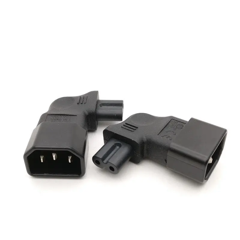 IEC 320 C14 соединитель для C7 90 градусов левый и правый угловой силовой разъем| |