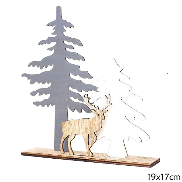 A Deer 1 1 комплект мульти DIY креативные деревянные поделки РОЖДЕСТВЕНСКИЕ Санта/олень деревянные украшения для домашнего стола украшения для рождественской вечеринки - Цвет: A Deer 1