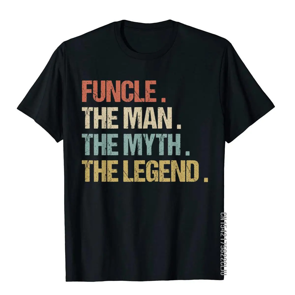 Funcle The Man Myth Legend Funny Best Uncle Fathers Day Gift T-Shirt Classic 3D Printed T Shirt Cotton Boy T Shirt Street