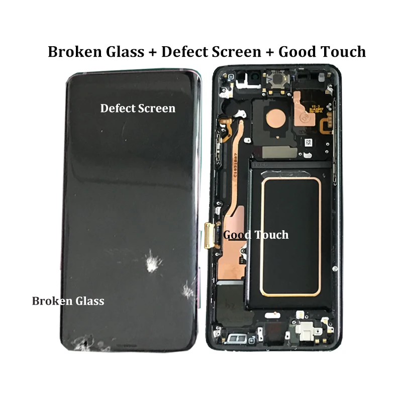 Учебный ЖК экран для Samsung S7 edge черный точечный сенсорный рабочее стекло сломанный