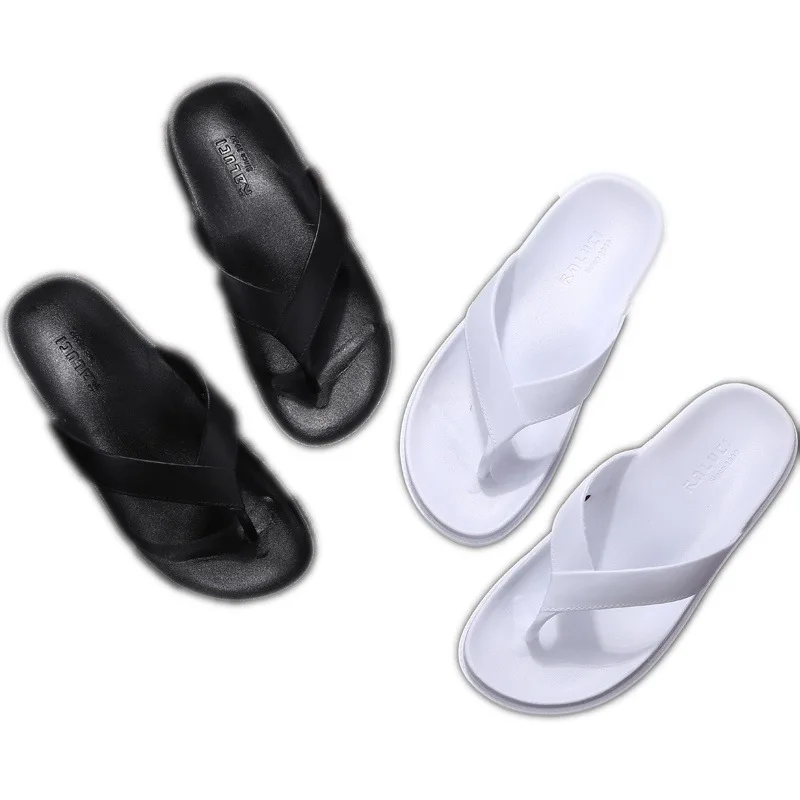 

2020 Summer Solid Color Flip Flops Men Slippers Summer Anti-skid Outdoor Light Casual Beach Mens Sandals Household Slipper TX145