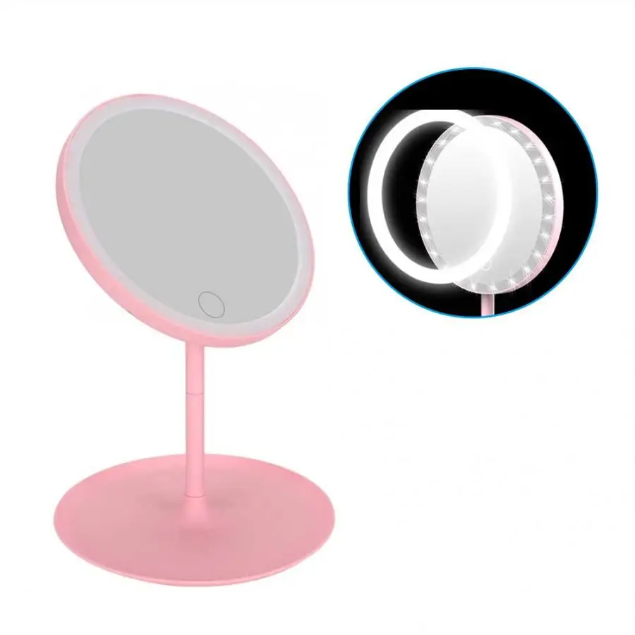 Портативное зеркало для макияжа со светодиодный подсветильник кой и USB