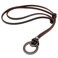 mens leather pendant necklace surfer chain beads charm cord choker gift chains for men