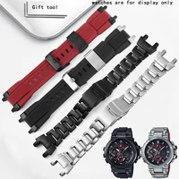 yopo rubber silicone strap replacement casio mtg b1000 g1000 stainless steel watchband mens watch accessories