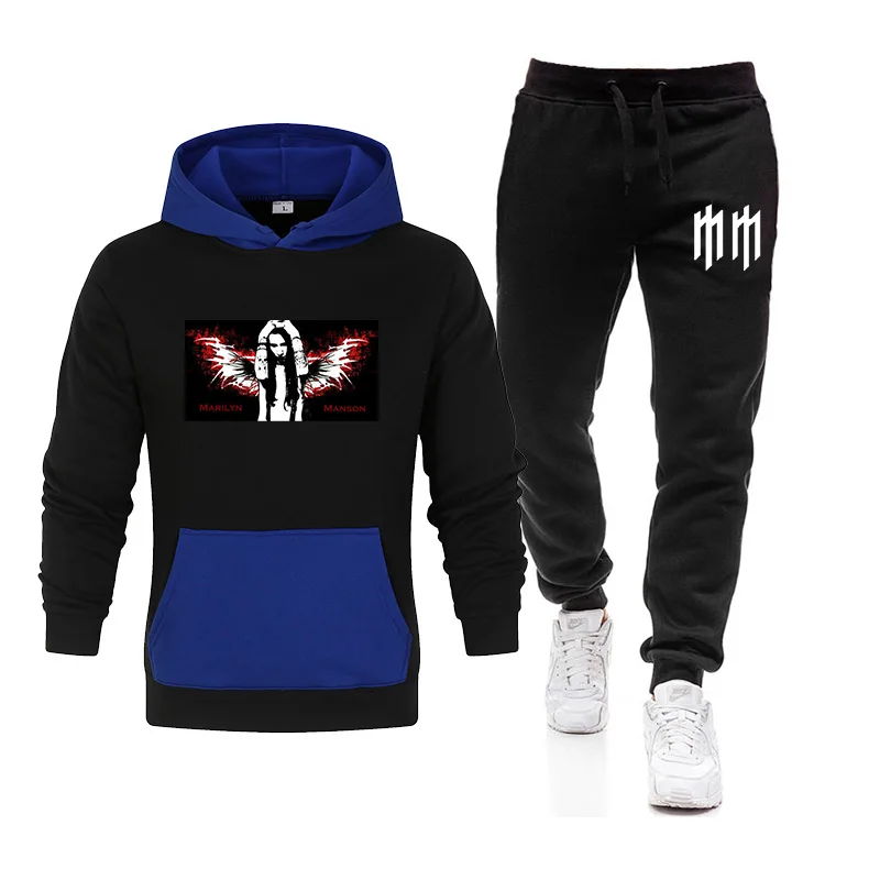 

Мужская Флисовая спортивная одежда с капюшоном, новинка 2021, лидер продаж, спортивная одежда, осенне-зимняя одежда, уличный костюм из двух пр...