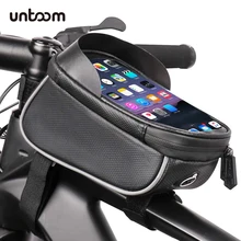 Bike Bicycle Waterproof Cell Phone Bag Holder MTB Front Frame Tube Bag Case 6.0 inch Rainproof Saddle Bag Bicycle Accessories