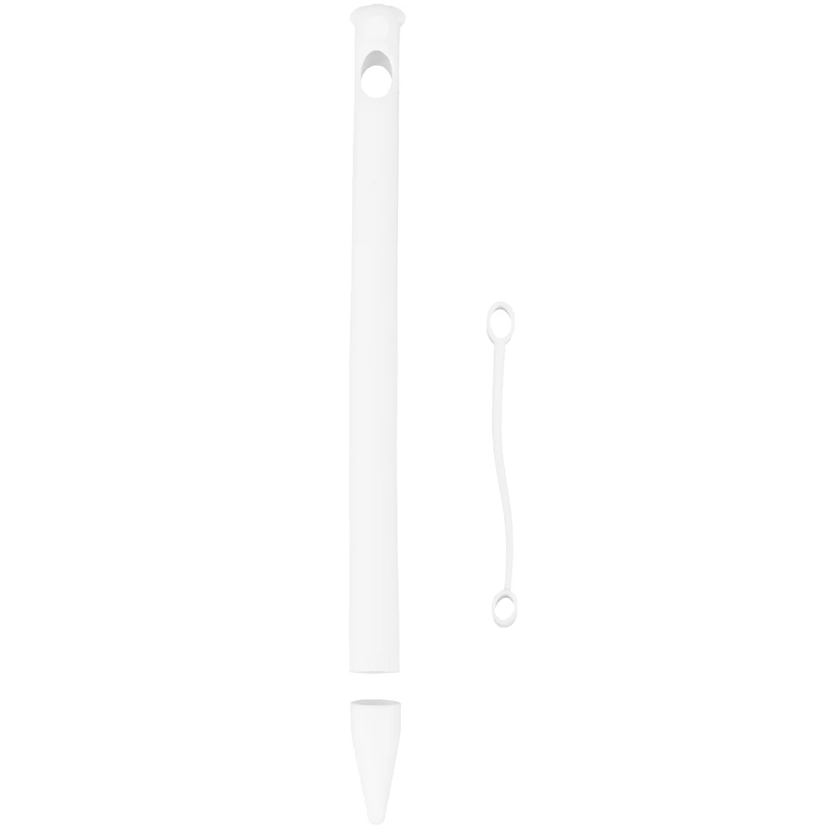 

1 шт. силиконовый защитный чехол в стиле носа, совместимый с карандашом 1-го поколения Apple (белый)