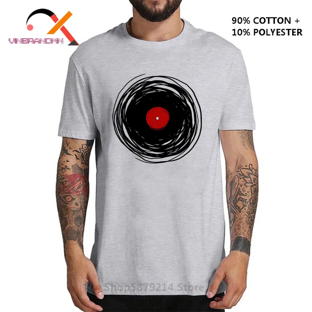 Футболка с уникальным дизайном мужские футболки виниловой пластиной в стиле