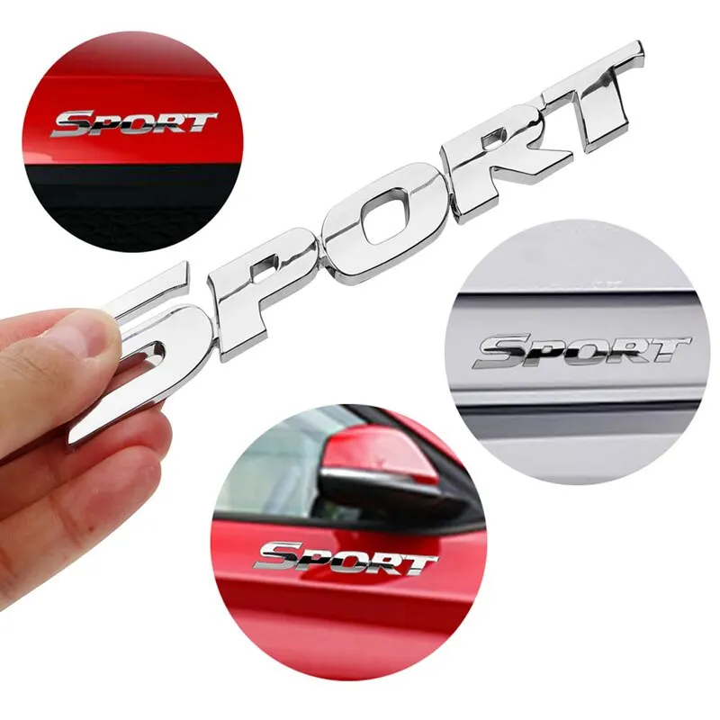 Универсальный автомобильный Стайлинг 3D спортивные наклейки хромированная