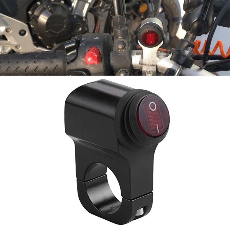 

A70F Adjustable Handlebar Mount Switch Button Motorbike Headlight On/Off Push Button Aluminium Alloy Push Botton