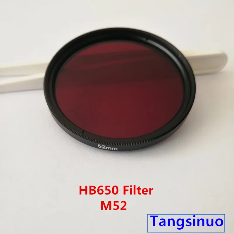 

M52 650nm ИК инфракрасный фильтр длинных частот темно-красное Оптическое стекло HB650 для фотографии камеры