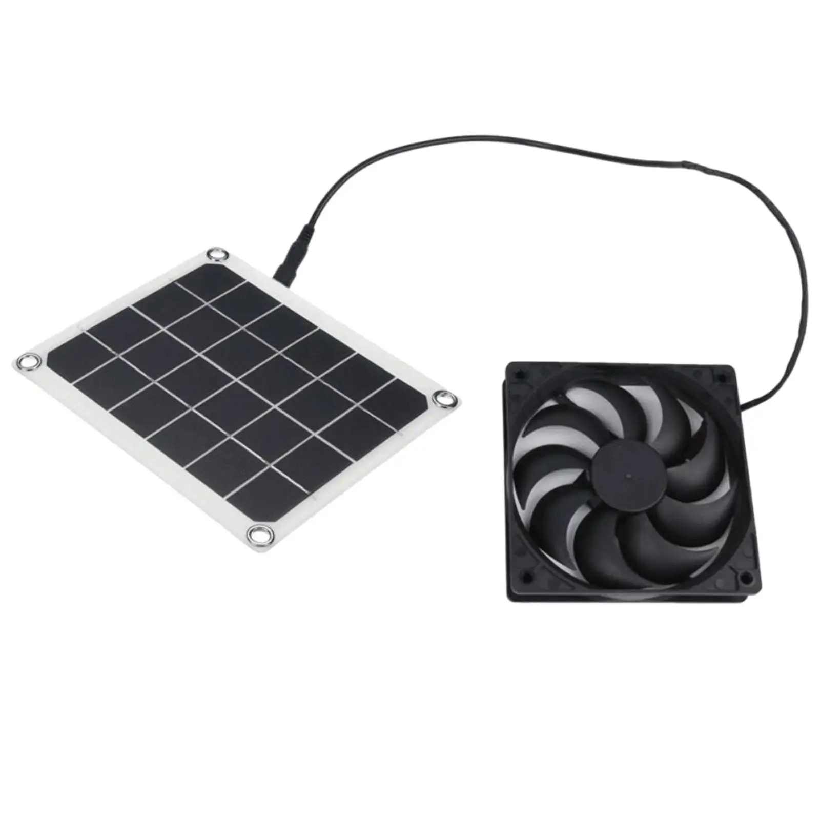 

10W 5V Solar Panel Powered Fan 6 Inch Mini Ventilator Solar Exhaust Fan for Dog Chicken House Greenhouse RV Car Fan Charger