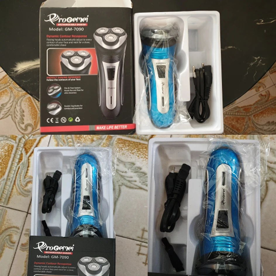 Мужская тройная плавающая электробритва перезаряжаемая бритва для ухода за