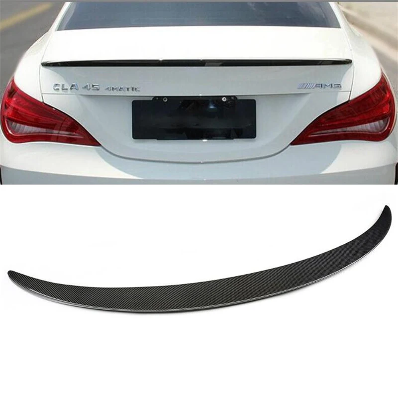

For Benz Cla W117 Amg Style Real Carbon Fiber Accessory Spoiler Cla180 Cla200 2013-2020 Car Trunk Rear Lip Wings Tail FIN