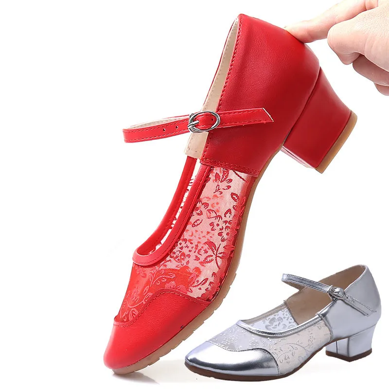 Новинка женская обувь для танцев на квадратном каблуке Всесезонная с мягкой