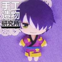 anime takasugi shinsuke 12cm mini keychain doll handmade toys stuffed plush toy diy doll material pack kids gift