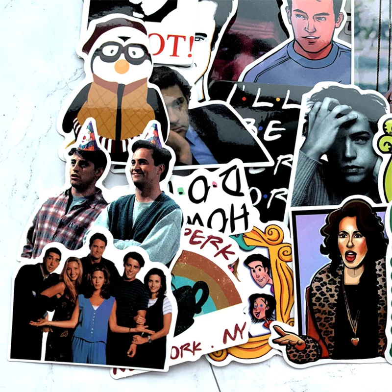 100 шт. забавные креативные Значки для сериала друзья декоративные наклейки