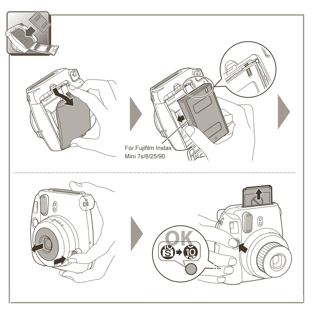 Картриджи для Fujifilm Instax Mini 8/9 10 200 картриджей белая мини фотобумага мгновенной