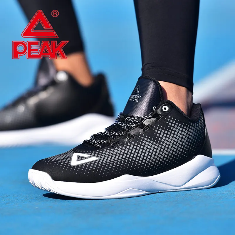 

Peak sports shoes spring shock absorption anti slip wear resistant low top cement floor basketball shoes authentic shoes for men