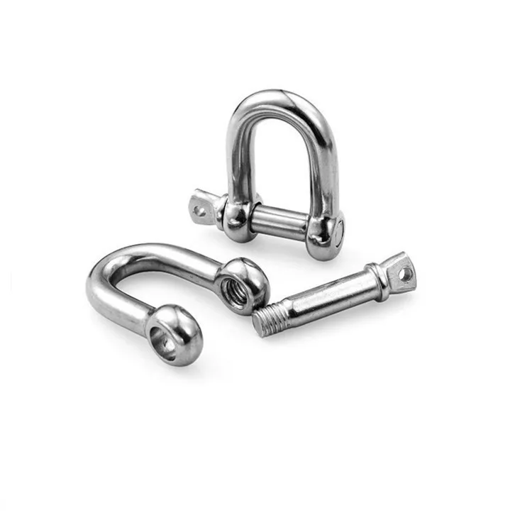 

DWZ 5PCS D Shackle With Screw Pin Stainless Steel 304 Heavy Duty 4mm 5mm 6mm 8mm 10mm For Chains Wirerope Lifting Camping