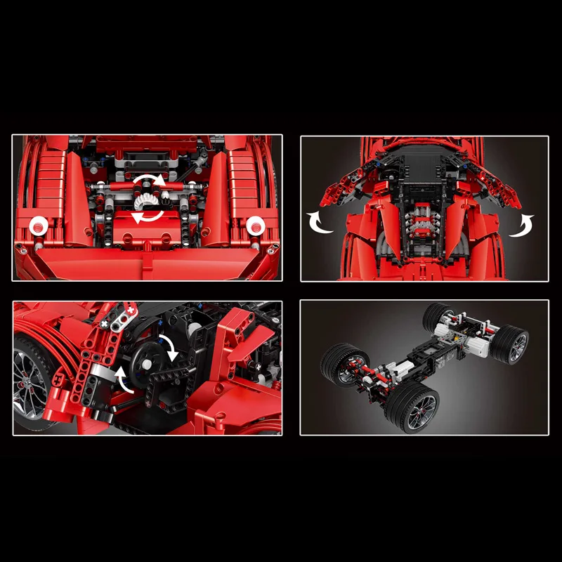 DHL 13085 Technic автомобиль игрушки красный спортивный комплект гоночных автомобилей