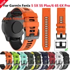 Ремешок силиконовый для смарт-часов Garmin Fenix 6 6S 6X 5X 5 5S 3HR D2 S60