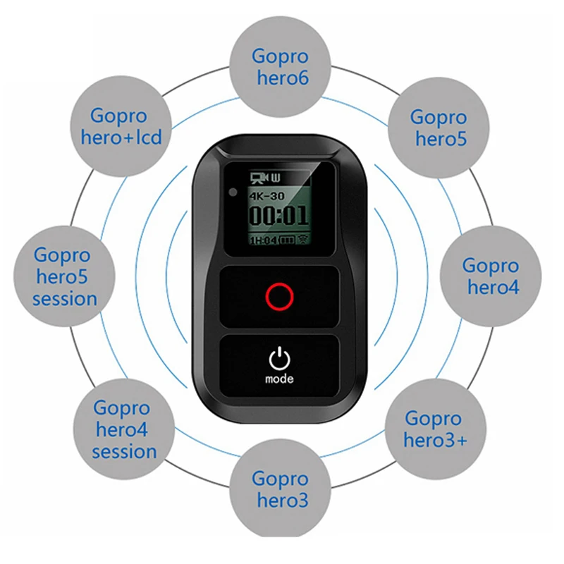 Pаспродажа Пульт дистанционного управления Wi-Fi для экшн-Камеры Gopro Hero 8 Hero 7 Hero 6 4 3 + Smart Go Pro Hero 5, беспроводной водонепроницаемый пульт дистанционного упр...