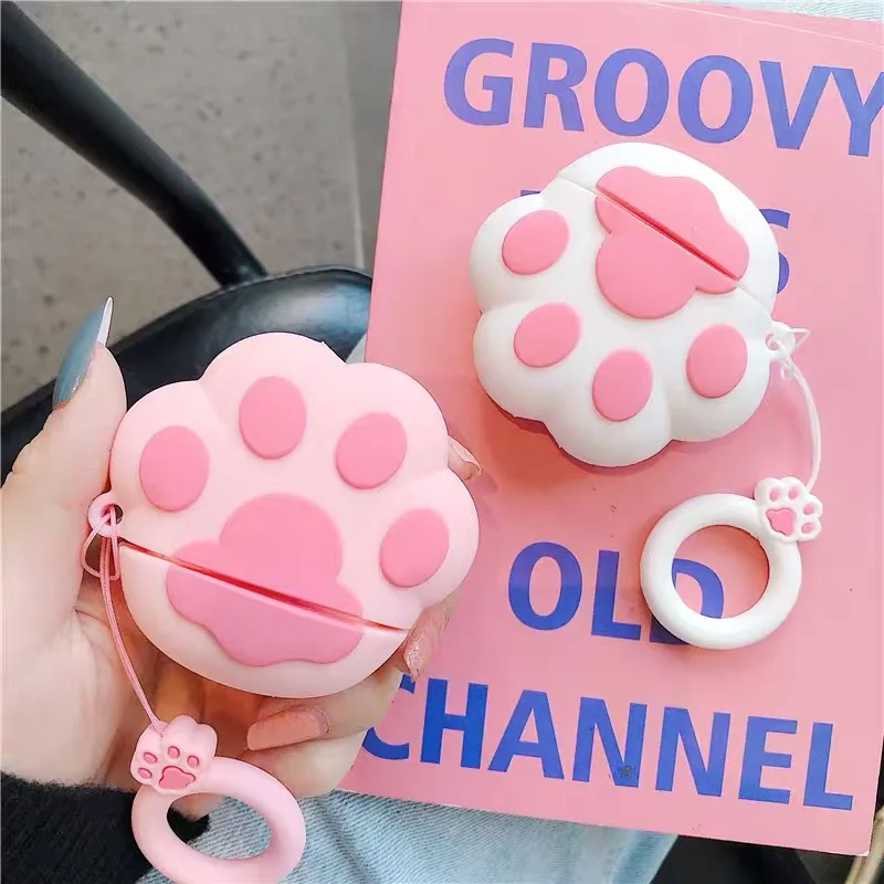 Чехол для Airpods 1 2 с милым мультяшным 3d-рисунком сердца динозавра беспроводных