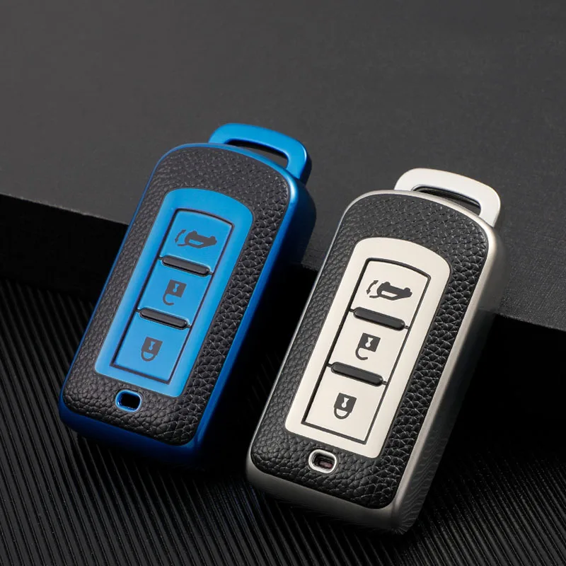 

TPU Car Key Case Cover for MITSUBISHI OUTLANDER 3 Lancer 10 L200 ASX Colt Pajero sport ECLIPSE CROSS Key Ring