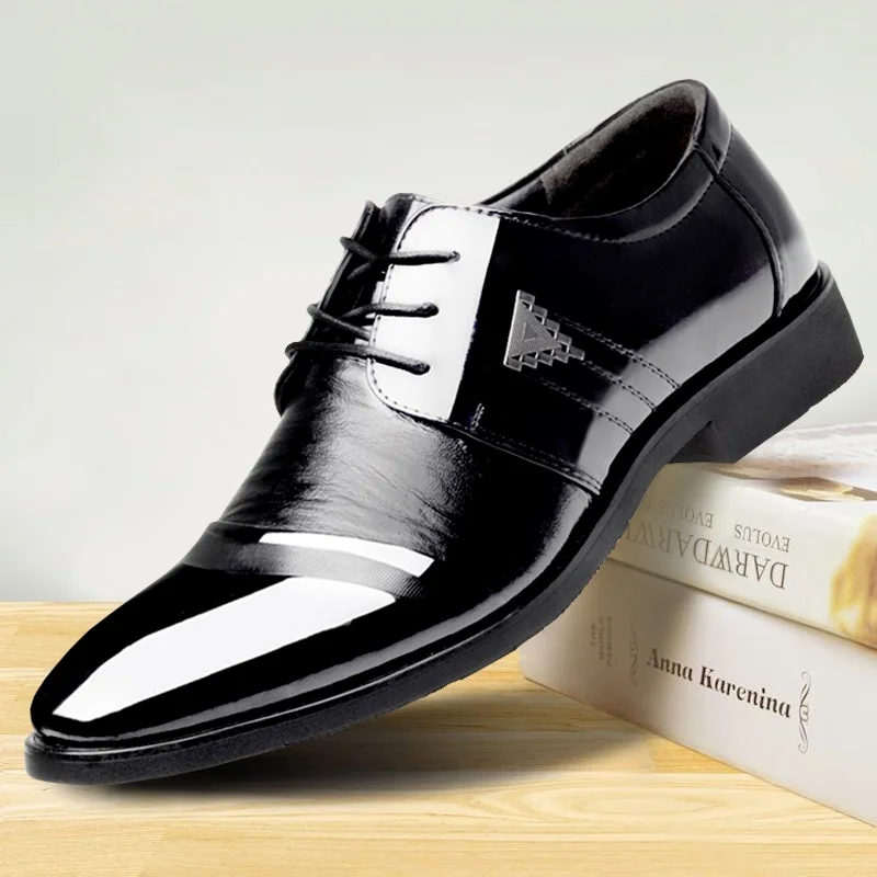 

Large size men's business lace-up formal pointed-toe leather shoes party shoes for men Men's casual leather shoes