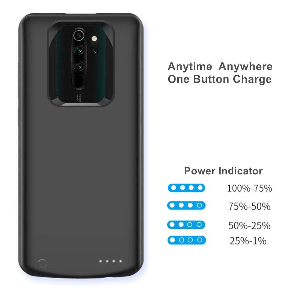 Для Xiaomi Redmi Note 8 Note 8 Pro Чехол для аккумулятора 6500 мАч зарядное устройство чехол для смартфона внешний аккумулятор для Redmi Note 8 Pro Чехол для питания s