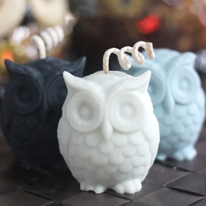 Мини сова торт силиконовая форма для ручной работы пчелиный воск свеча формы