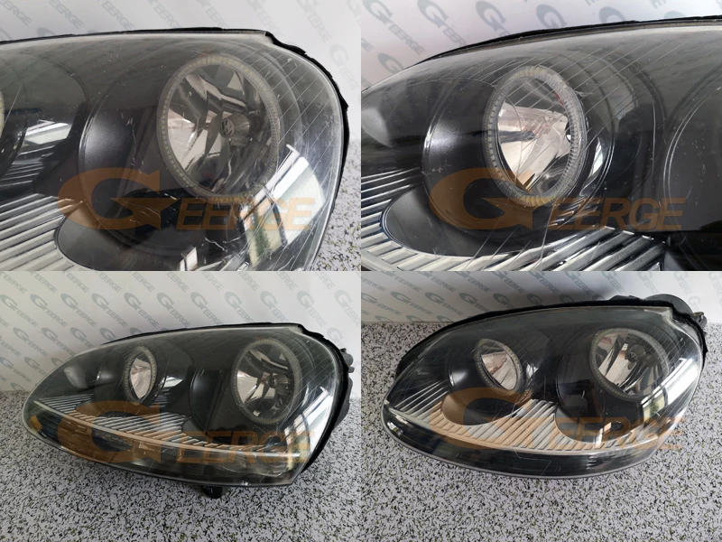Для Volkswagen VW Golf Rabbit Jetta GTI R32 MKV MK5 2005-2010 галогенная фара ультра яркий smd комплект светодиодов «глаза ангела» DRL
