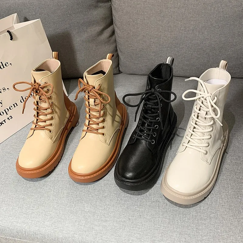 New soft boots women's shoes women's boots fashion round PU ankle boots 2021 winter black boots comfortable boots